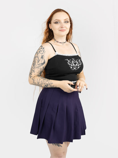 Fioletowa tennis skirt ze szlufkami