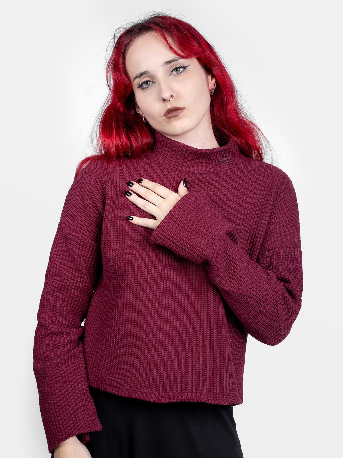Astrid Burgundy Turtleneck 