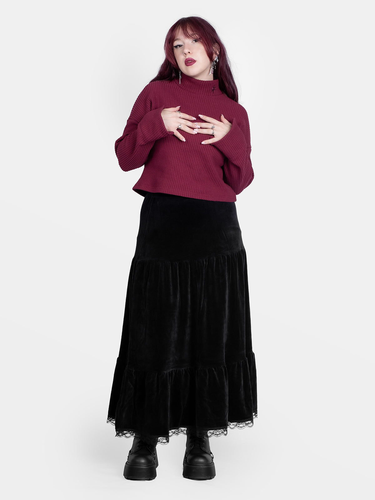 Astrid Burgundy Turtleneck 