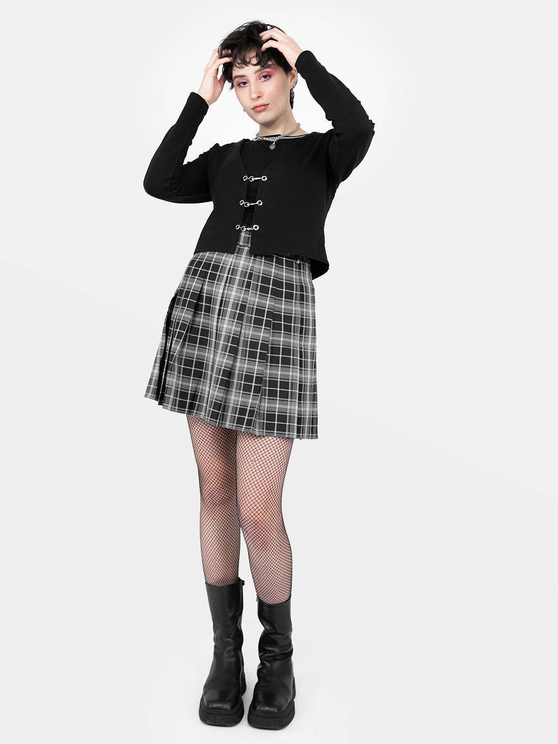 TALL Tennis skirt w ciemnoszarą kratkę